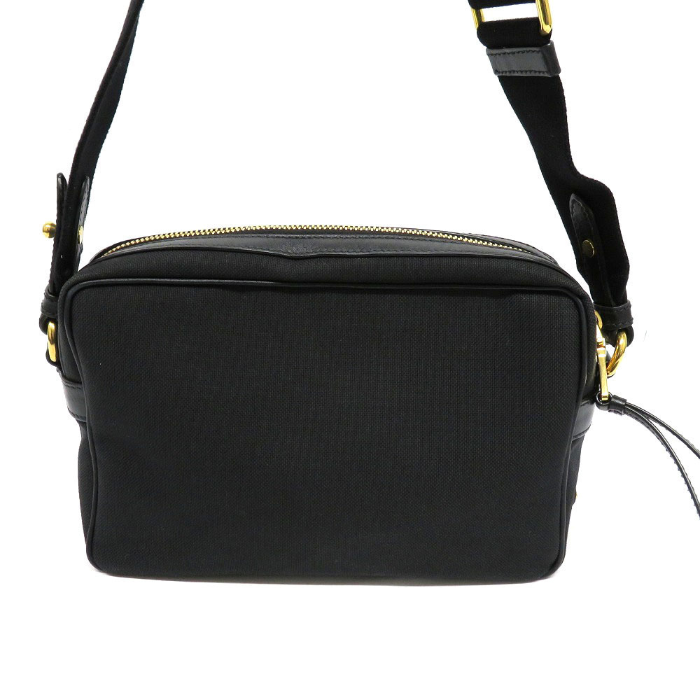 Prada Black Canvas Bag Shoulder Rion